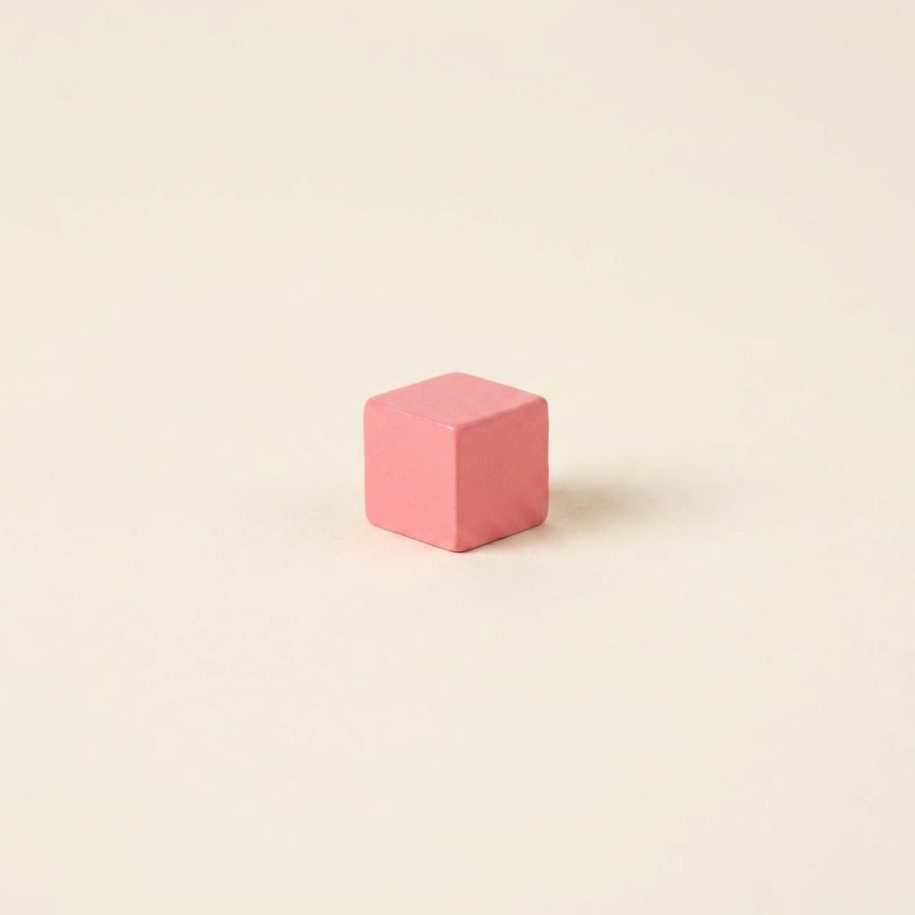 Ružová veža: Kocka 1 X 1 X 1 cm - Montessori Material | Faborino