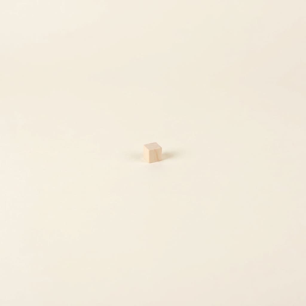 Nefarbená kocka: 1x1x1 cm - Montessori Material | Faborino