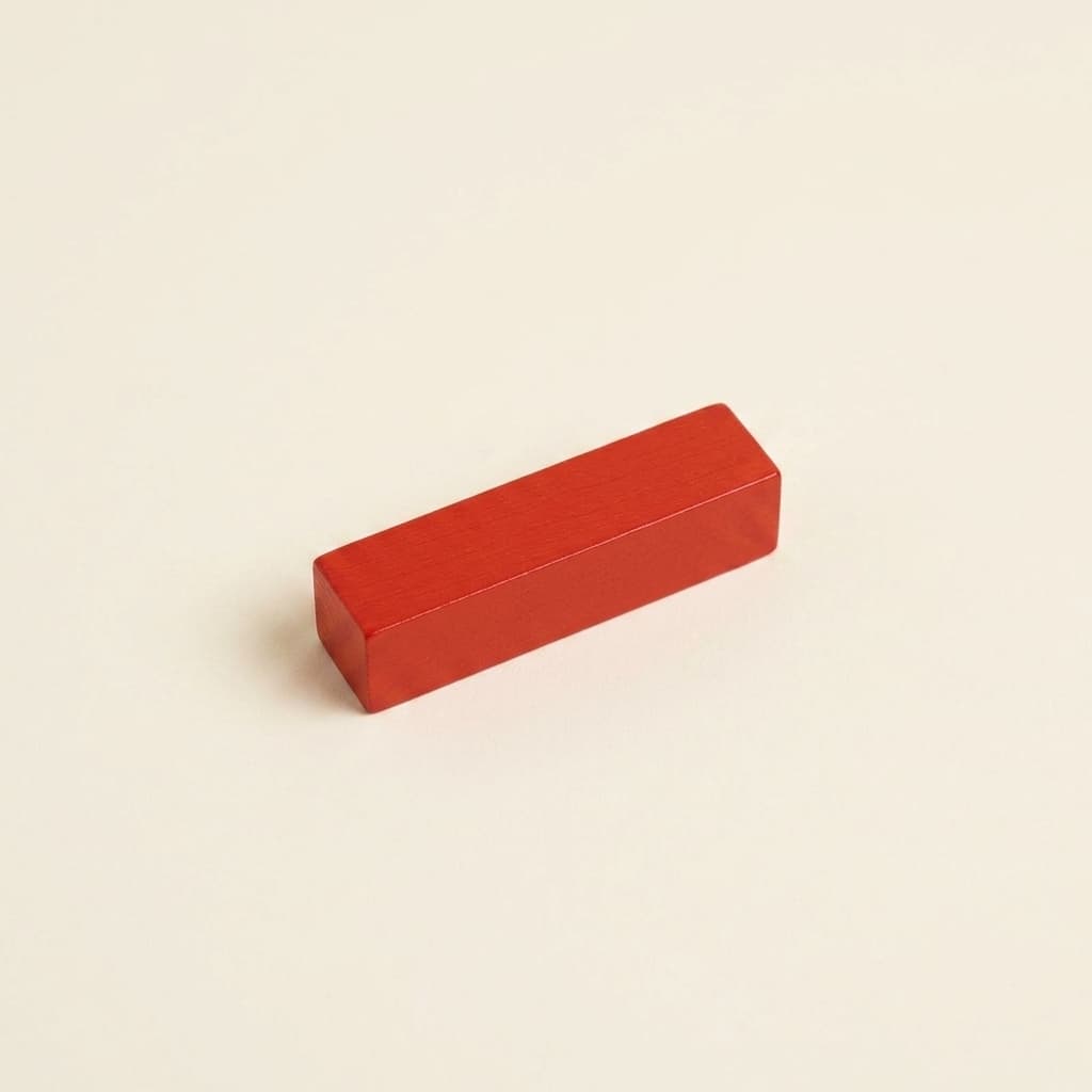 Červená tyč — 10cm individuálny diel na skúmanie dĺžky - Montessori Material | Faborino