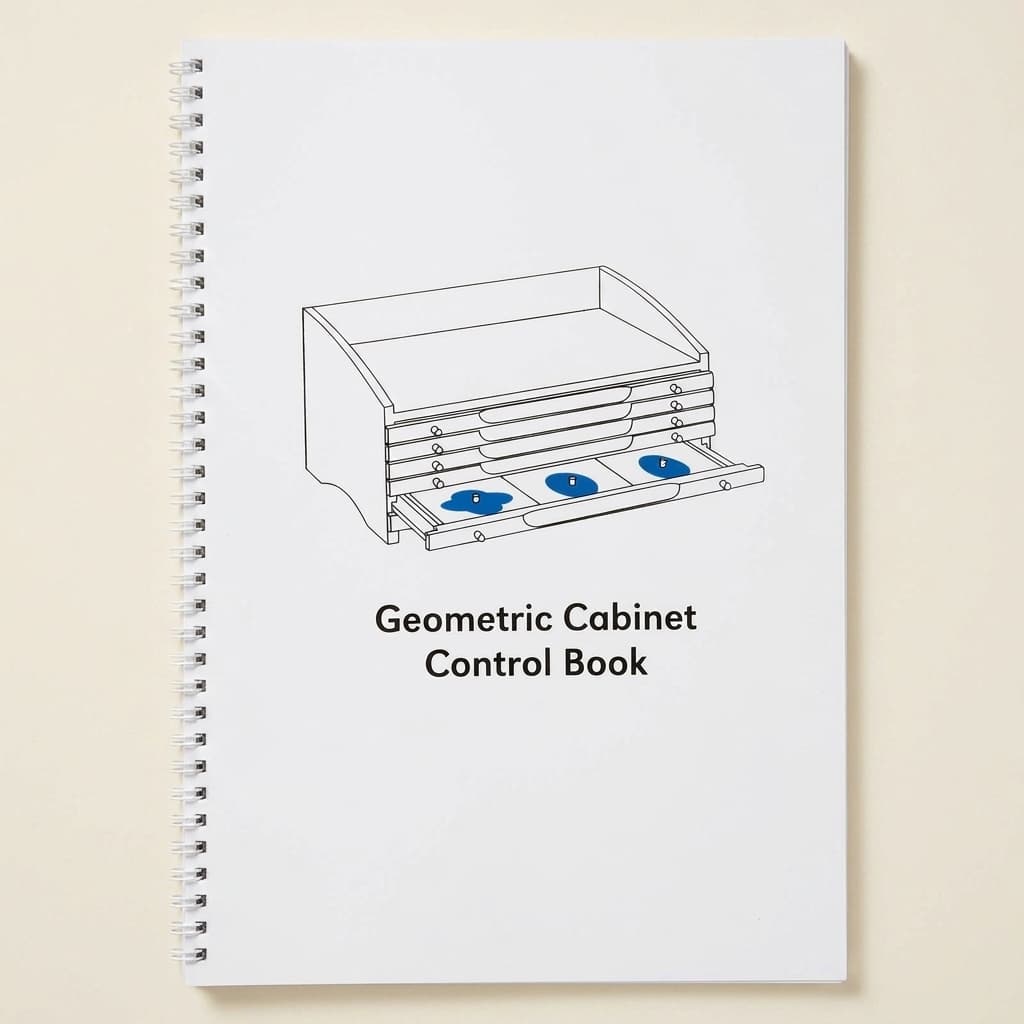 Kontrolná Kniha Geometrického Kabinetu — Sprievodca Tvarmi - Montessori Material | Faborino