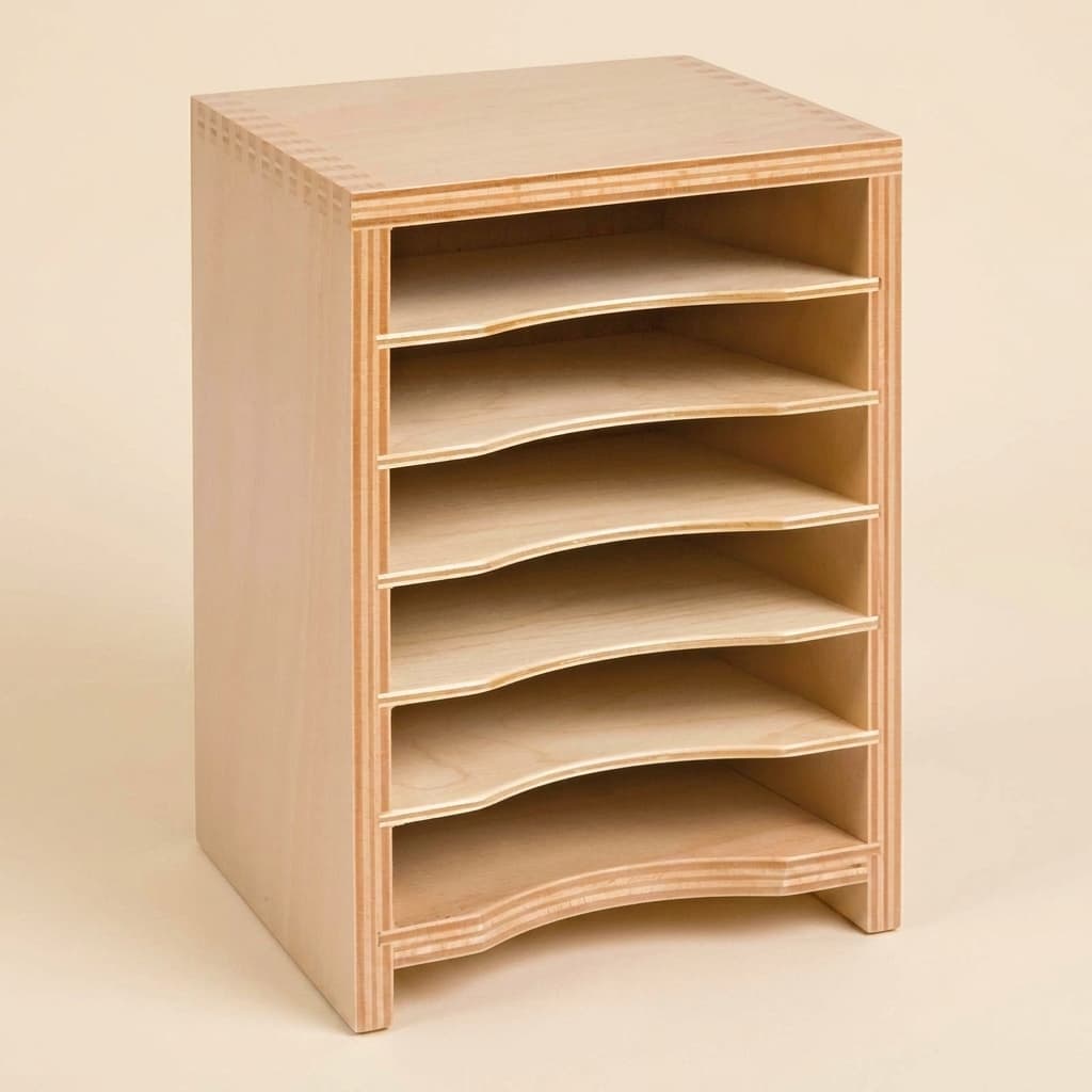 Skrinka geometrických kariet — úložisko pre kartičky tvarov - Montessori Material | Faborino