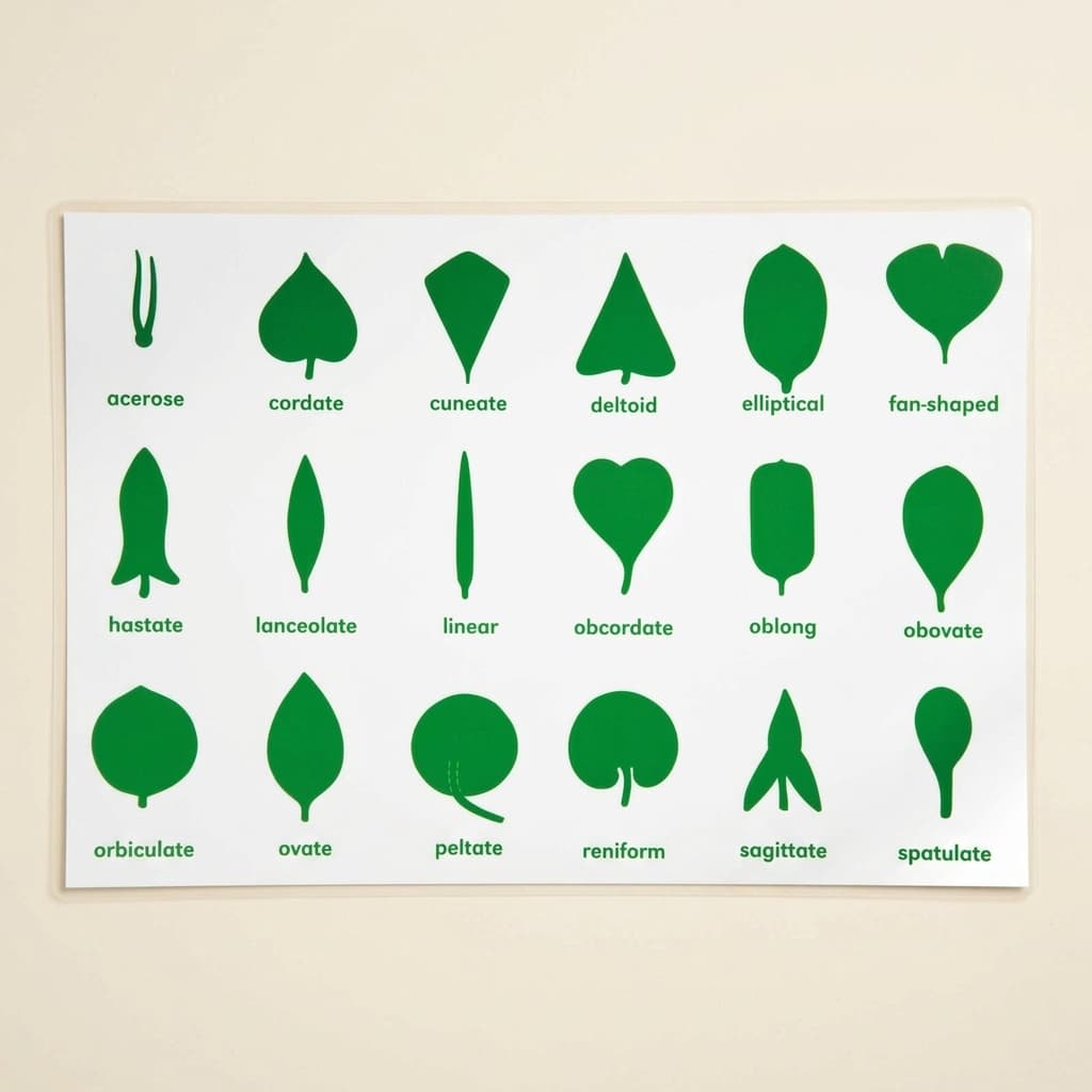 Kontrolná tabuľka k botanickej skrinke - Montessori Material | Faborino