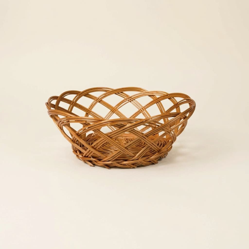 Košík na geometrické telesá — elegantný ratanový úložný kontajner - Montessori Material | Faborino