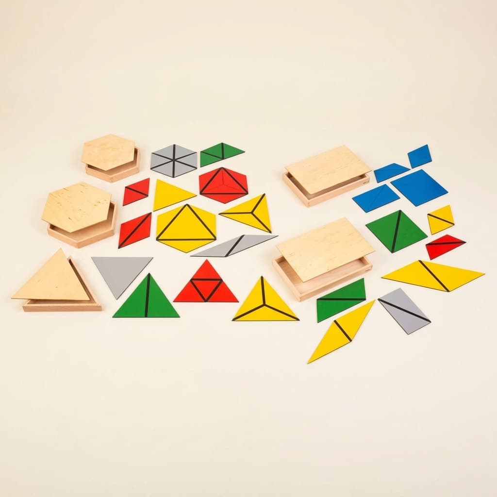 Konštruktívne trojuholníky - Montessori Material | Faborino