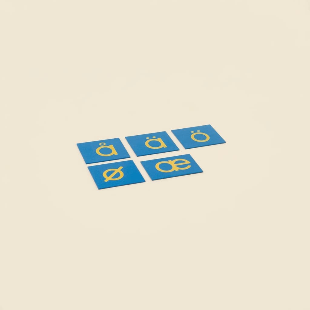 Brusná písmena: Severské tiskací — doplňková sada - Montessori Material | Faborino
