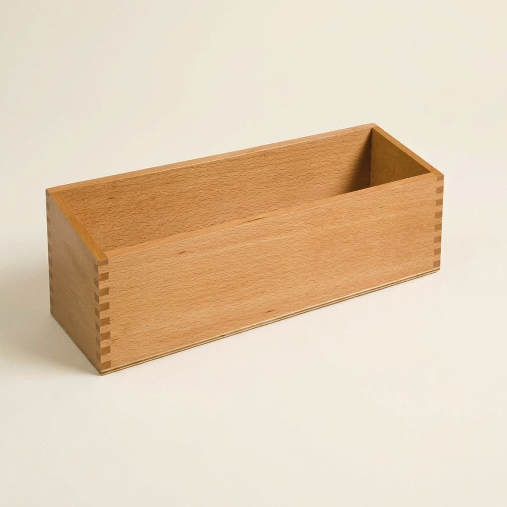 Box pro dvojitá písmenka ze smirkového papíru — dřevěné uložení - Montessori Material | Faborino