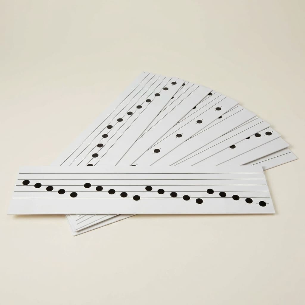 Notové pásy k zvončekom - Montessori Material | Faborino