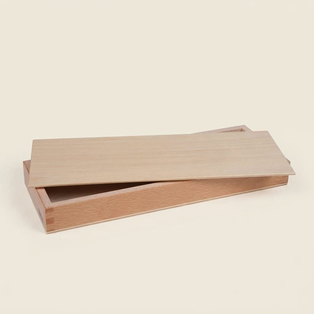 Veľký box na číselné kartičky — Ručne vyrábaný s hladkým vekom - Montessori Material | Faborino