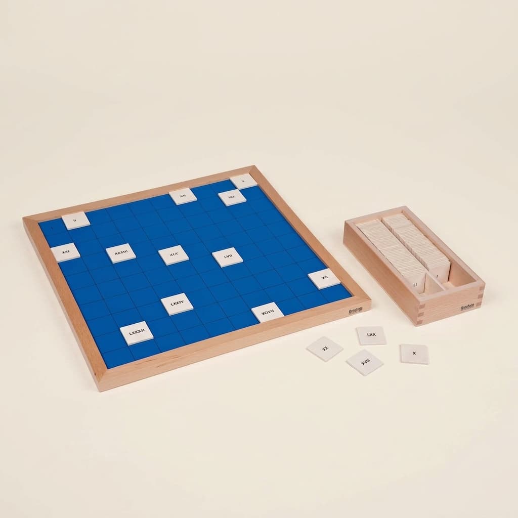Stovková tabuľa s rímskymi číslicami - Montessori Material | Faborino