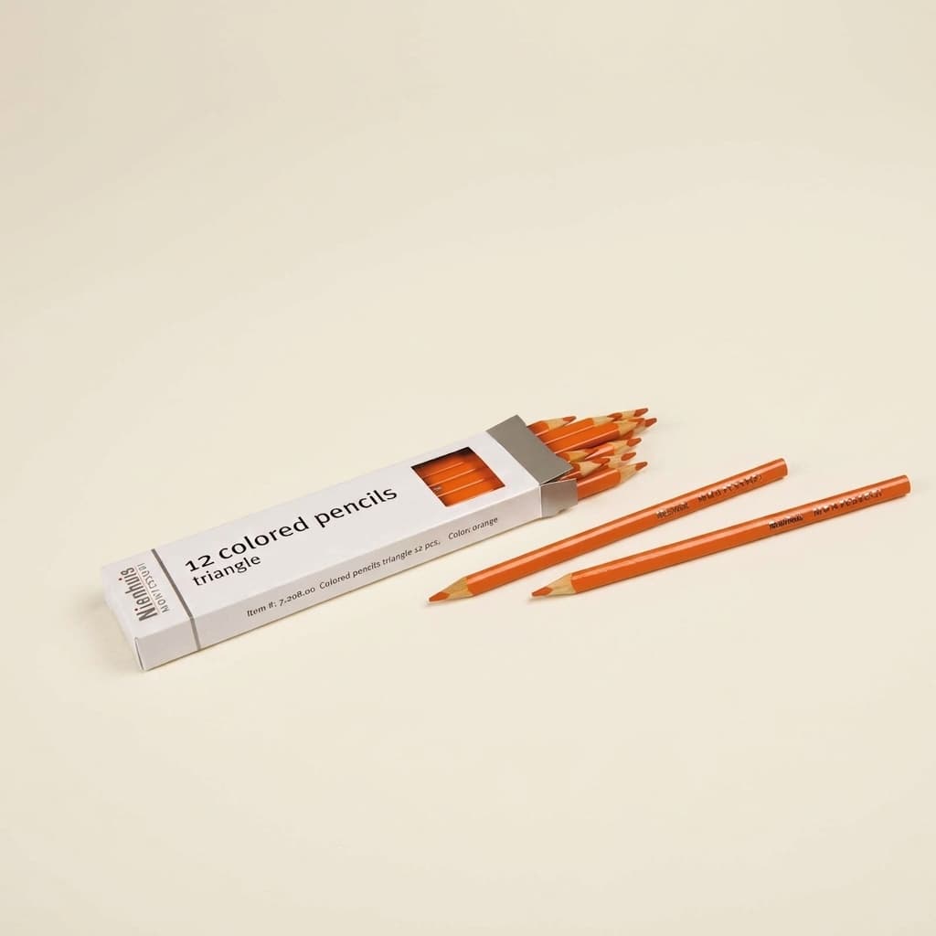 3-seitige Einsatzstifte: Orange - Montessori Material | Faborino