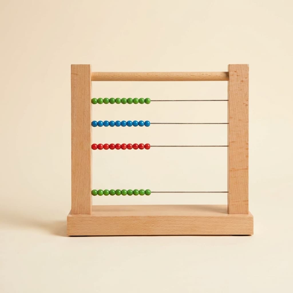 Malý korálkový rám: matematické operace s barevnými korálky - Montessori Material | Faborino