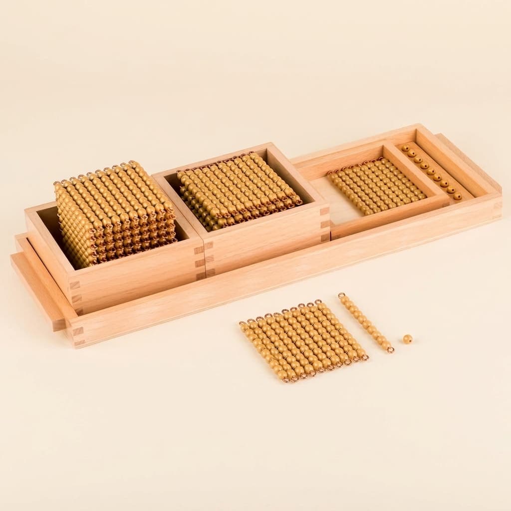 Úvod do desítkové soustavy: Jednotlivé korálky nylon - Montessori Material | Faborino