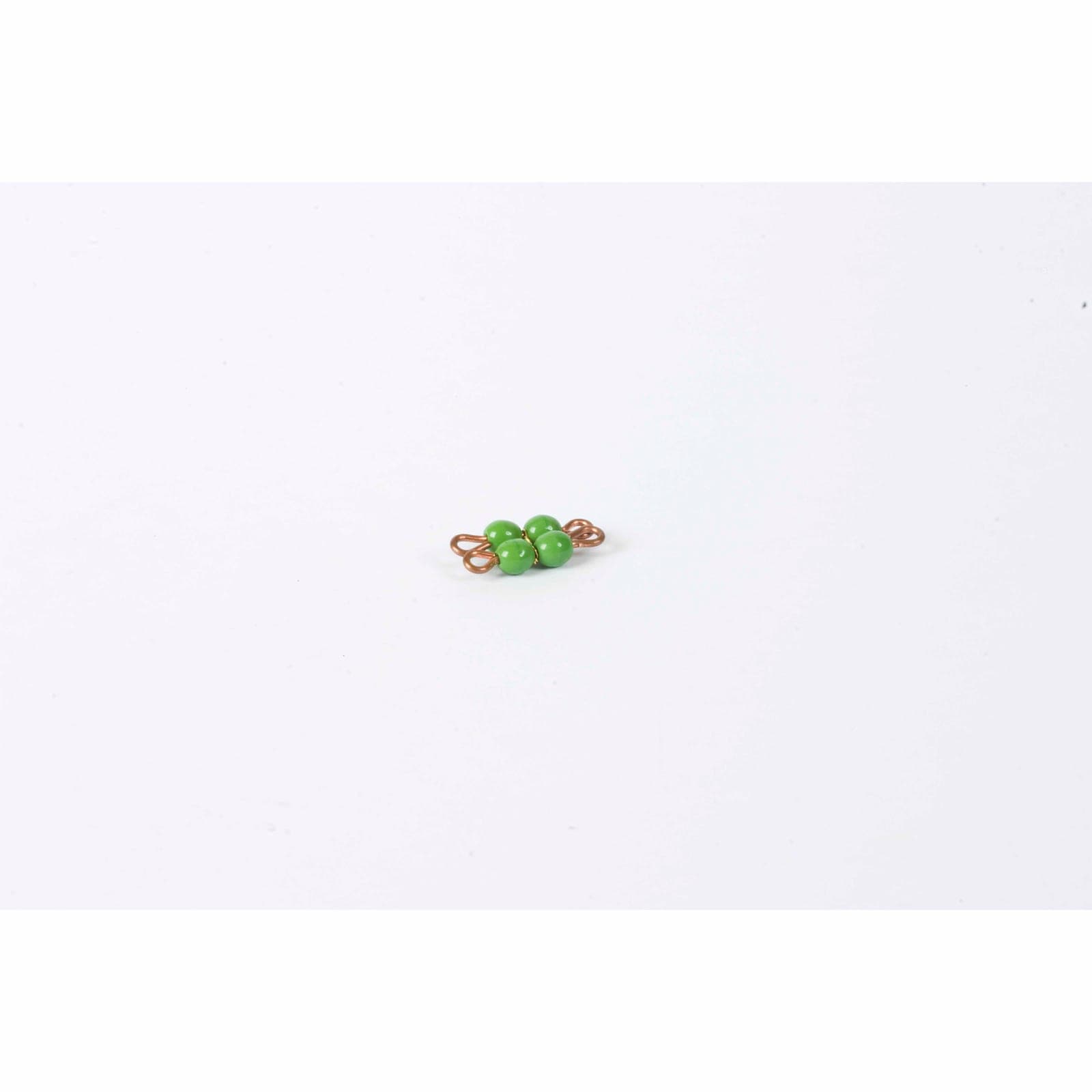 Jednotlivý sklenený koráľkový štvorec 2: zelený - Montessori Material | Faborino