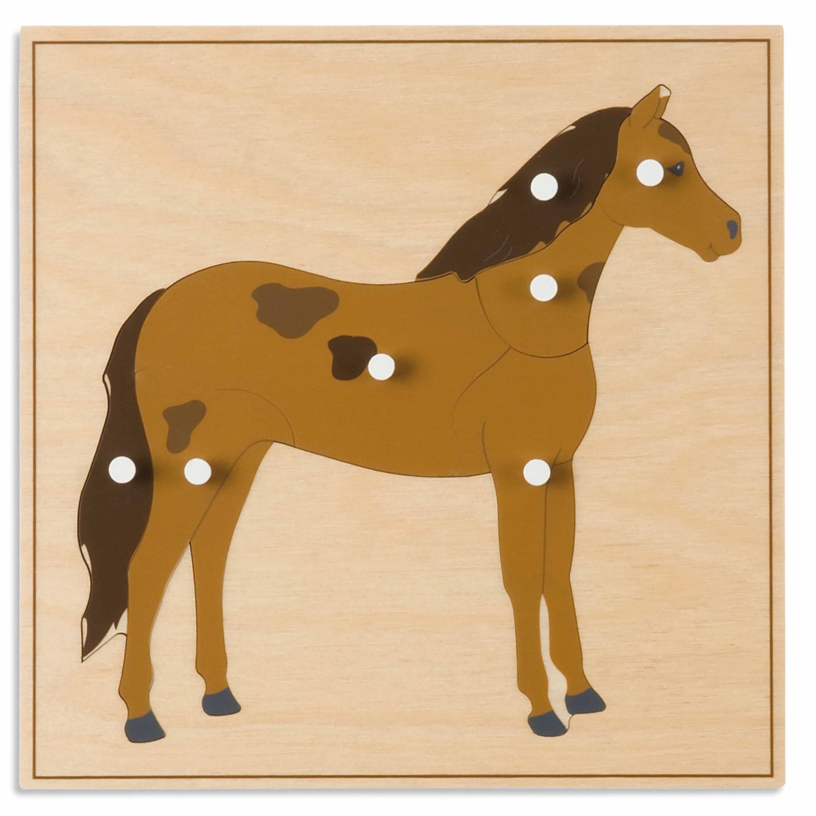 Puzzle zvířátko: Kůň - Montessori Material | Faborino