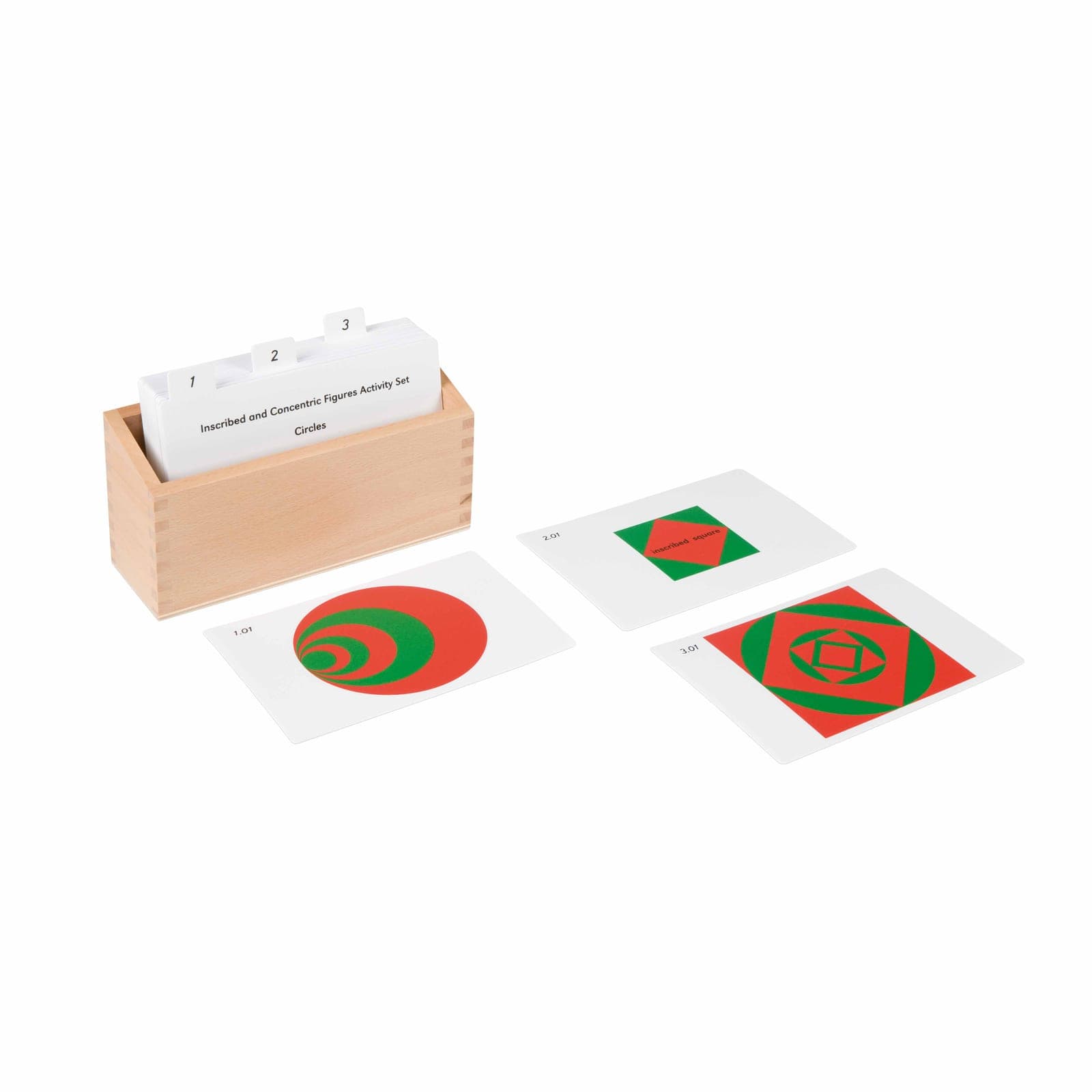 Sada vpísaných a sústredných obrazcov - Montessori Material | Faborino