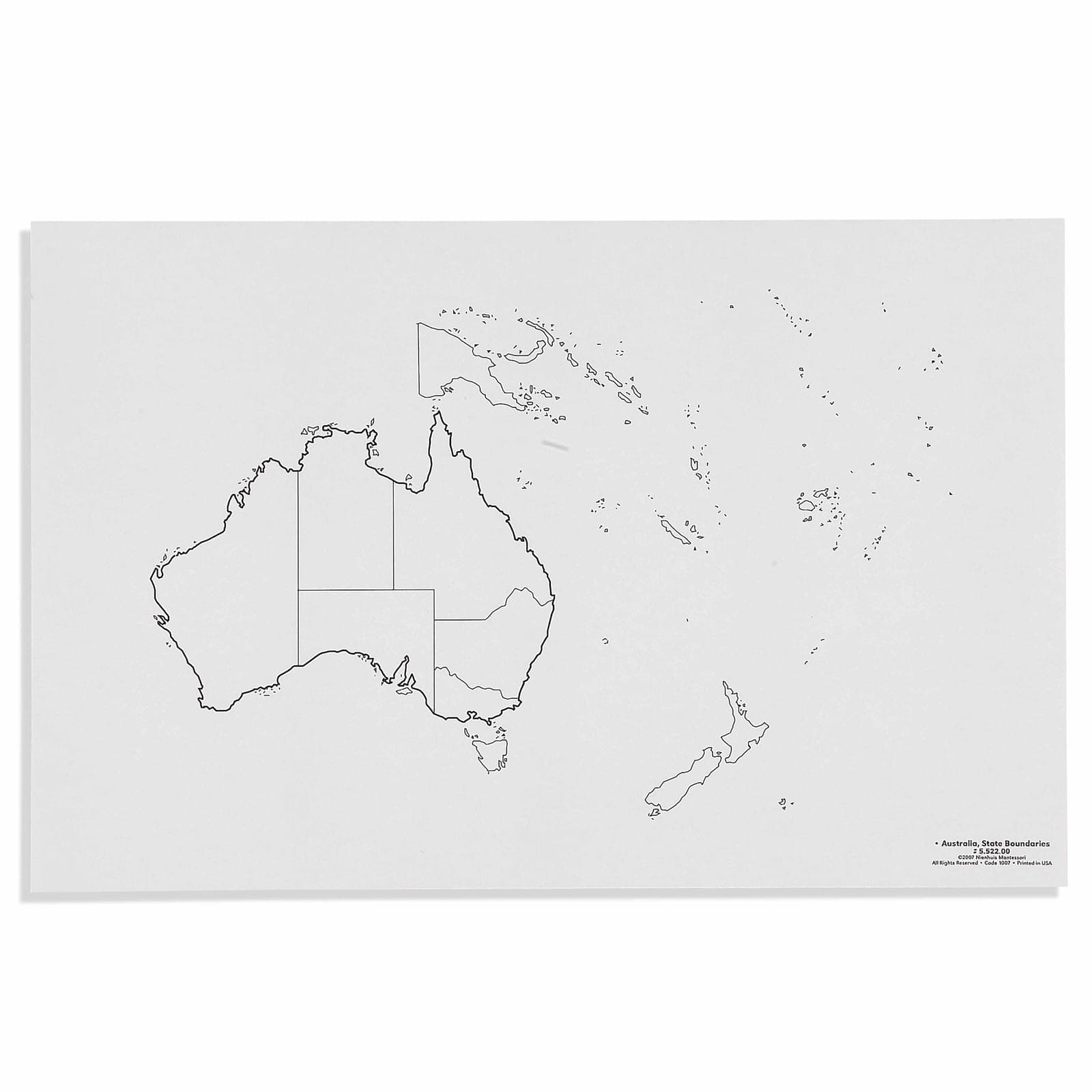 Australien: Bundesstaatsgrenzkarten — 50er-Pack — Kind beim Lernen