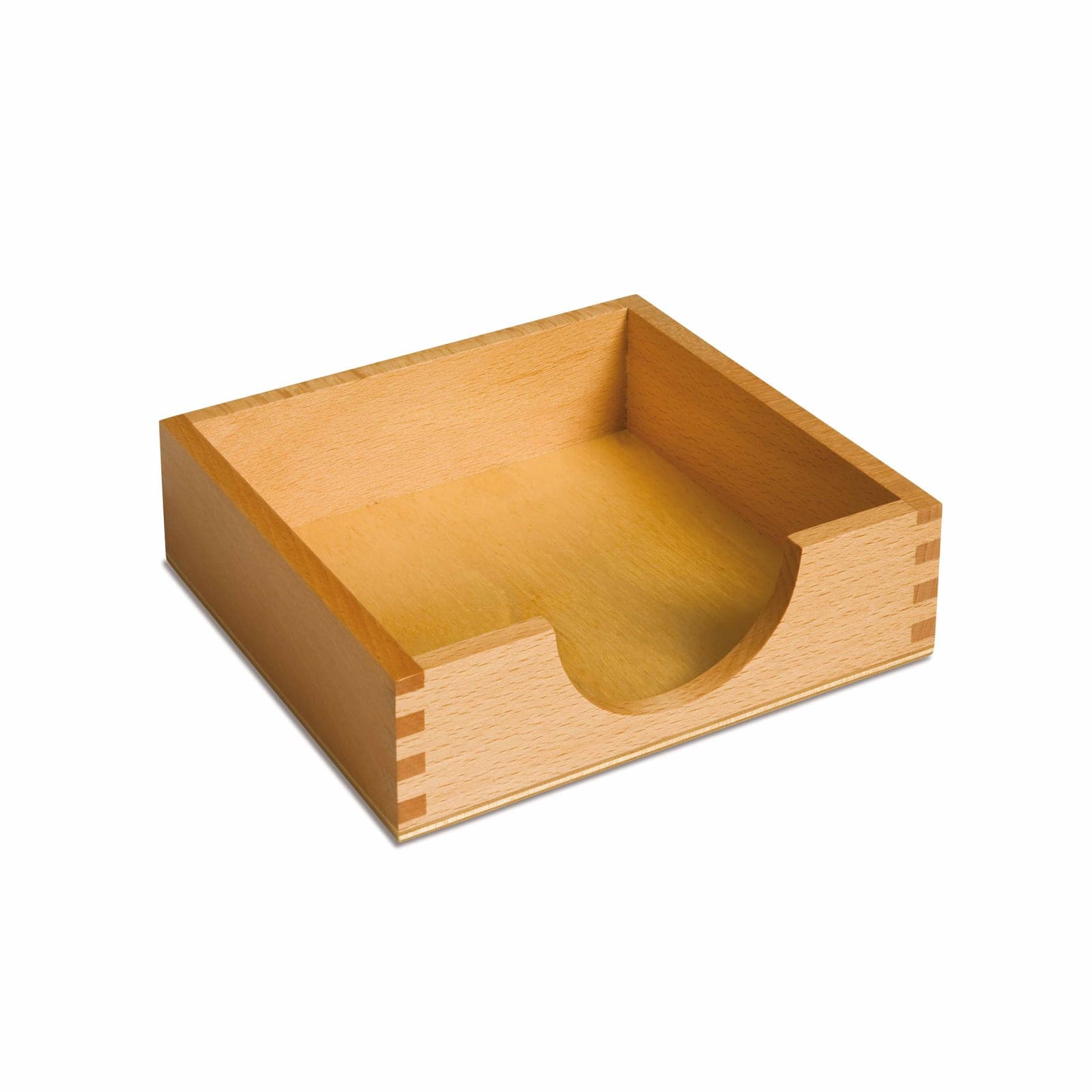 Box na papiere — 14×14cm drevený držiak pre praktický život - Montessori Material | Faborino