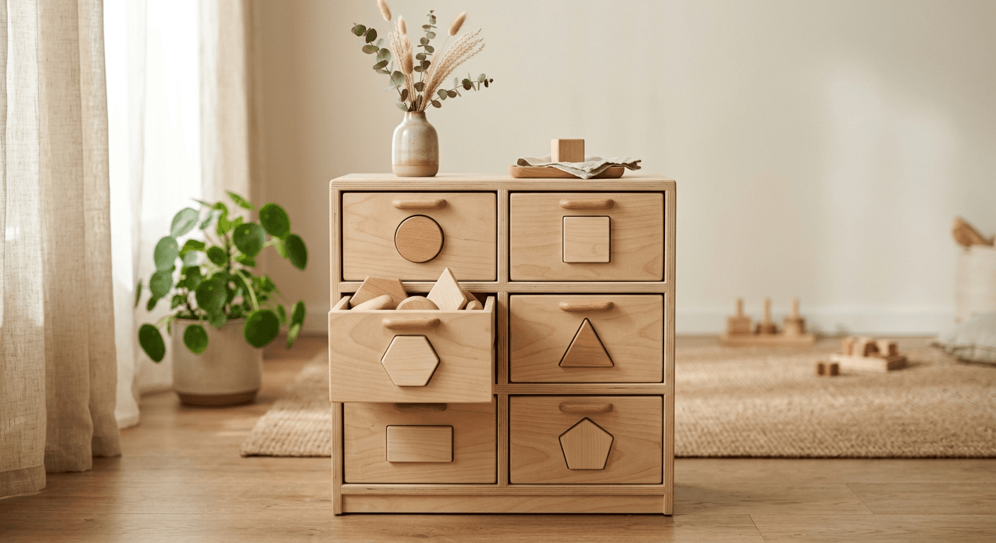 Geometrická skrinka — sada